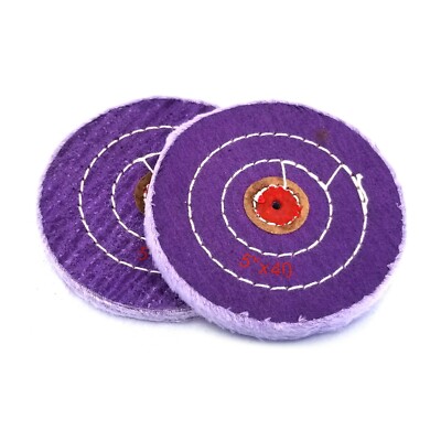 Berry Muslin Chemical Treated Buff 5'' x 40ply Polishing Buffing Wheel - 2pcs