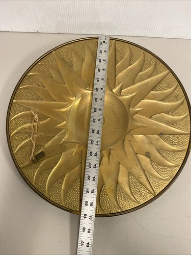 Placa de pared solar de latón moderna de mediados de siglo de colección 17" sin cara hecha en Inglaterra - Imagen 7 de 9