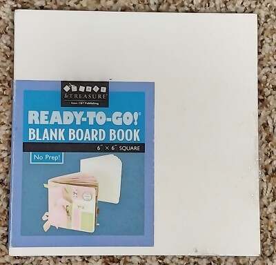 Create and Treasure Blank Board Book 6'' x 6'' Square 4 pages Acid Free