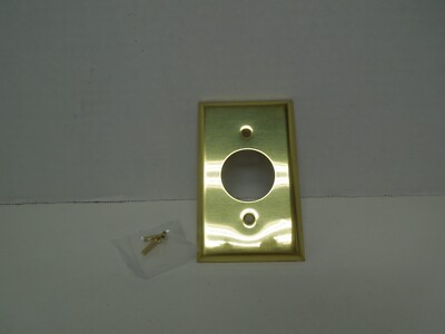Mulberry 64091 1-Gang Polished Brass 1-gang device plate 1.405'' Dia. Hole - NEW