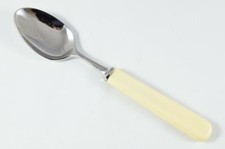 Brandneu Original Creme Griff Dessertl&ouml;ffel verspiegelte Oberfl&auml;che Hergestellt in Sheffield