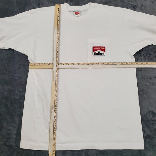 Vintage Marlboro Adventure Team Motorrad Erwachsene Einheitsgröße weiß Einzelnaht - Bild 5 von 8