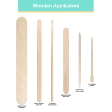 Beauticom Wooden Applicators for Waxing Hair Removal and Cuticle Manicures