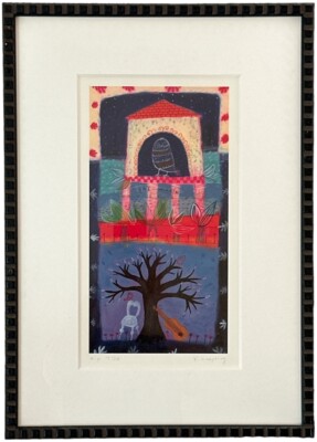 KAREN HOEPTING Silkscreen Artist Proof Whimsical Night Magic Signed Art