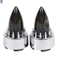 Smoke Bullet Turn Signal Light Lens Covers For Harley Dyna Softail Street Glide