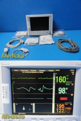 Datascope Passport 2 Patient Monitor | EKG Masimo SPO2 NBP T/Print | Leads~37235