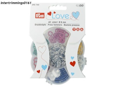 PRYM 'JERSEY' PRESSEVERSCHLÜSSE 8 MM - 390 740, KOSTENLOSE P & P