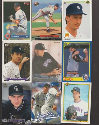 KEVIN RITZ LOT OF 27 ALL DIFFERENT BASEBALL CARDS TIGERS EATONTOWN NEW ...