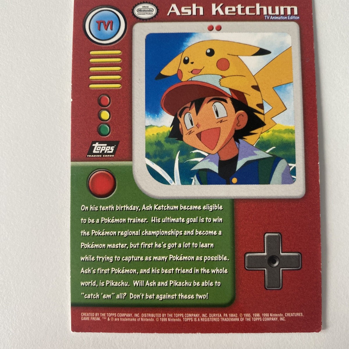 1995 1996 Pokemon Topps Tv1 Ash Ketchum , Misty, Prof Oak +Gary James Lot X  6 | eBay