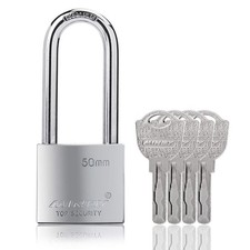 50mm Long Shackle Padlocks for Outdoor Use All Weather Resistant, Alloy Steel...