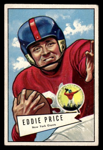 Eddie Price #123 1952 Bowman Large card