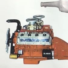 65 Dodge 426 Super Stock HEMI ENGINE W 2x4 Intake Headers 1:25 LBR Model Parts