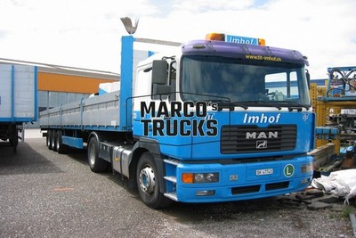 LKW Foto MAN F2000 Pritschen-LKW/tarpaulin Schweiz blau Imhof #i4fv