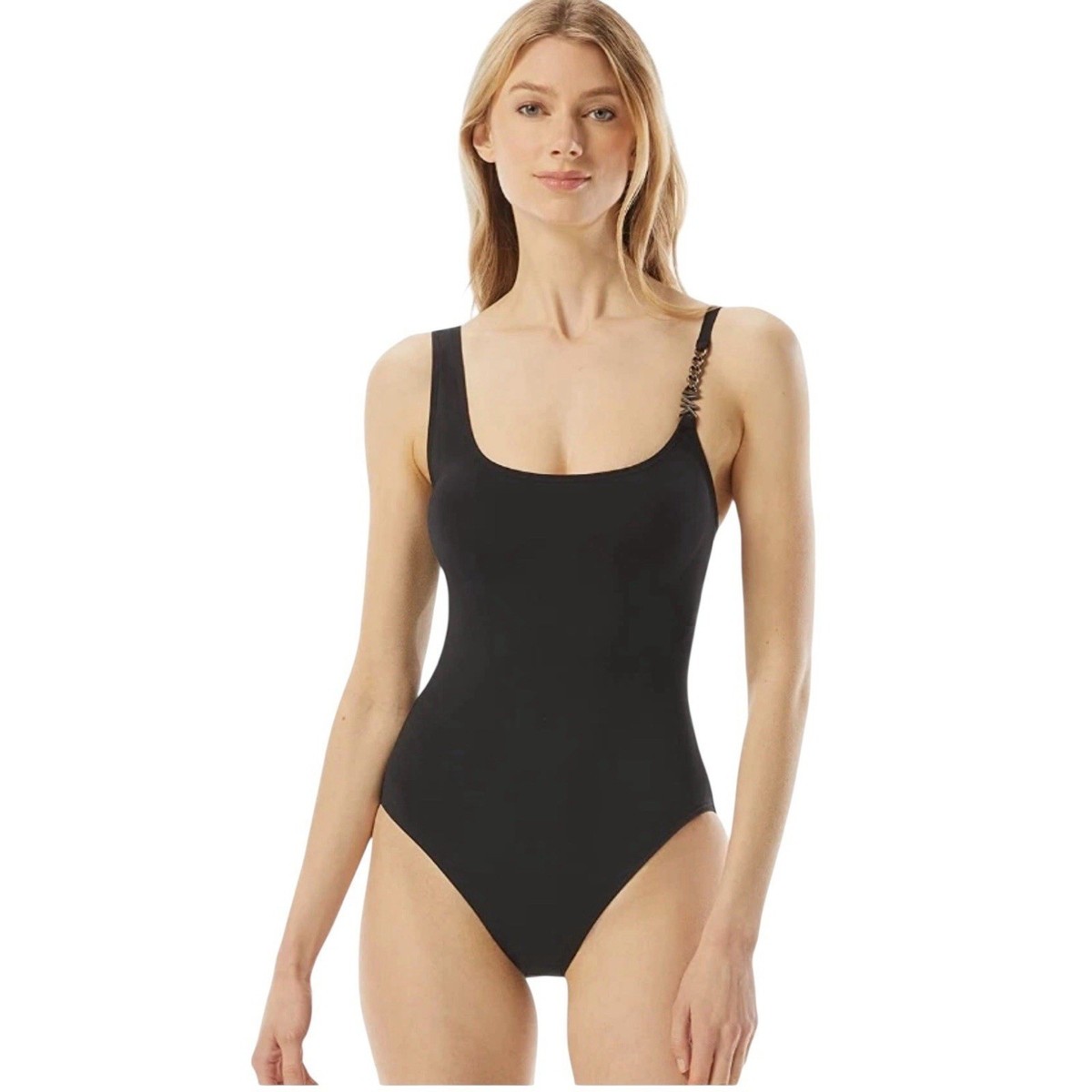 MICHAEL Michael Kors Logo Chain Black One Piece Swimsuit Size 8
