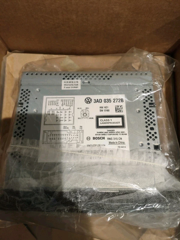 NEW Genuine OEM VW CD Radio Navigation Touchscreen China RNS 315 3AD035272B - Image 2 of 4