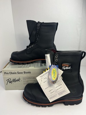 Stihl Promark Pro Chainsaw Boots Men\'s Size 12.5M Black Leather Steel Toe STC Lumberjack Chainsaw Waterproof Composite | Mercari main image 4