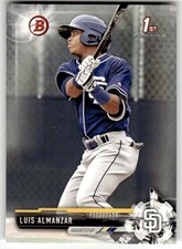 2017 Bowman #BP8 Luis Almanzar Prospects 1st San Diego Padres Baseball