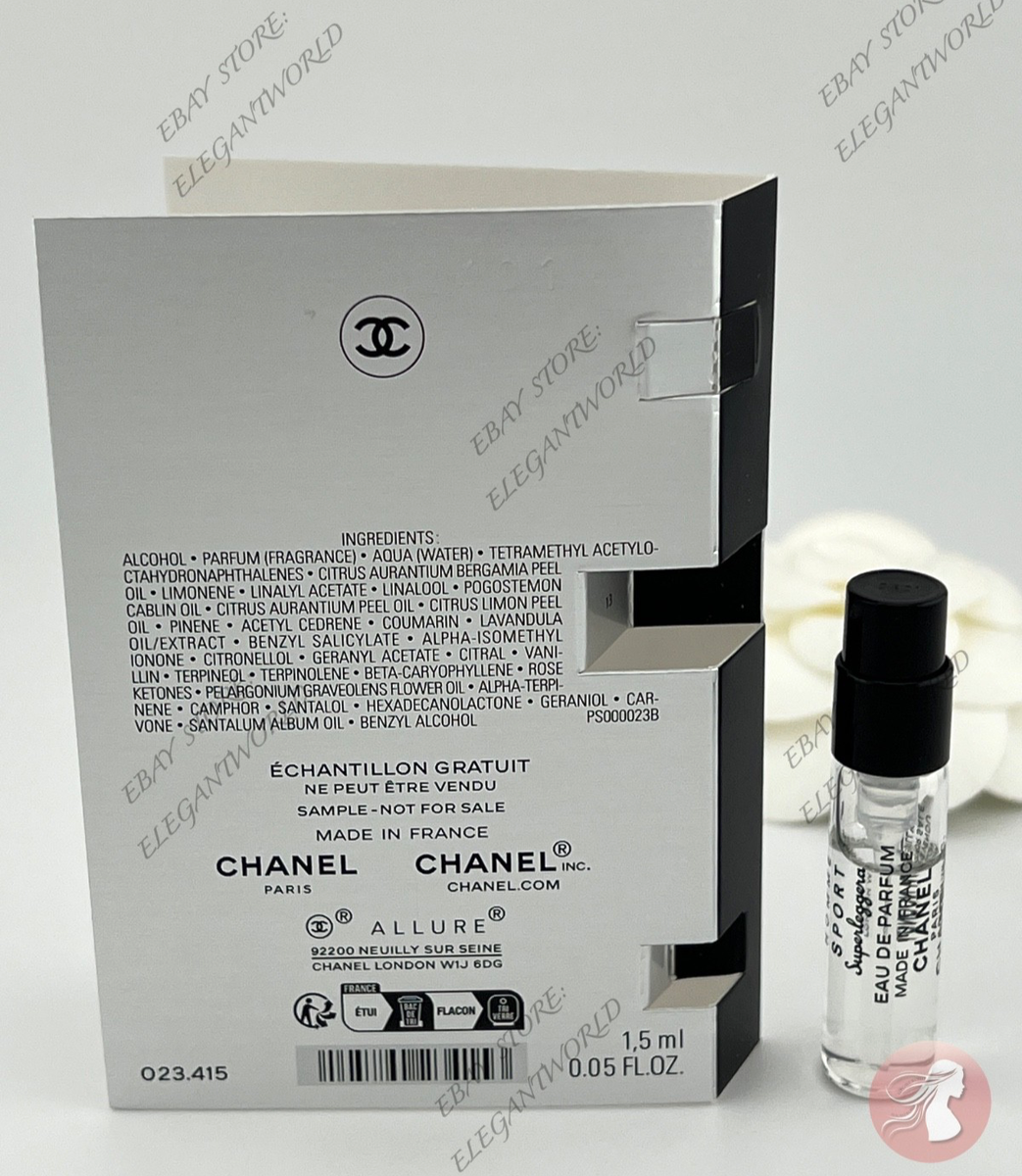 CHANEL ALLURE HOMME SPORT SUPERLEGGERA COLOGNE EDP 1.5ml .05fl oz