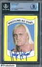 Hulk Hogan Signed 1982 Wrestling All Stars #2 REPRINT CARD BGS BAS AUTO