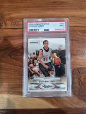2009-10 Panini Prestige Stephen Curry Rookie Card #207 PSA 9 !! ?? Warriors. rookie card picture