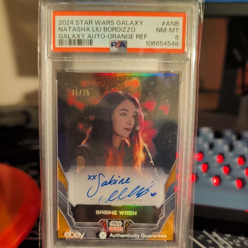 2024 Topps Chrome Star Wars Galaxy Sabine Wren Natasha Liu Bordizzo Auto /25 PSA