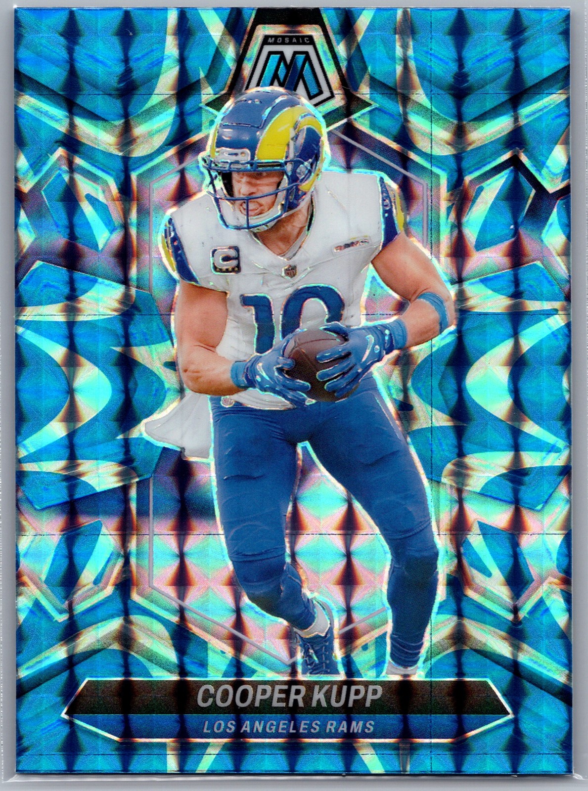 Cooper Kupp #129 Football Cards 2024 Panini Mosaic trading card — raw and PSA graded price guide