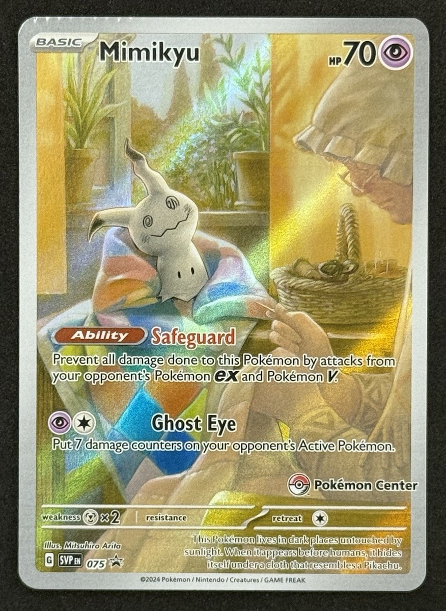Mimikyu SVP 075 Pokemon Center Promo Crimp Error Scarlet & Violet