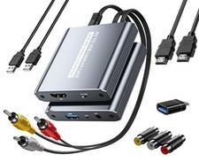 VHS to Digital Converter - USB Video Capture Card, 1080P HDMI RCA AV, Record O