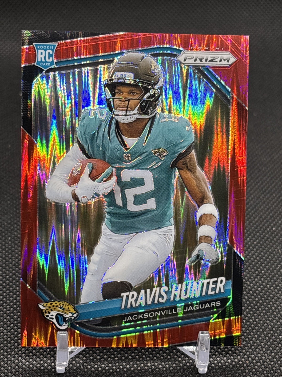2025 Panini Prizm NFL Football TRAVIS HUNTER Red Flash Prizm Rookie RC #301