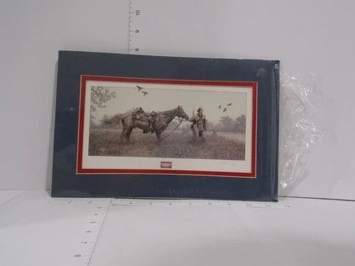 Confederate Scout by John Warr Framed Civil War Print Horse Ducks Pre-Owned