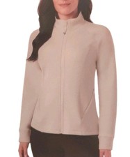 32 Degrees Women's Active Full Zip Jacket Size: Large, Zipper Pockets, Tan, NWT