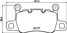 HELLA Bremsbeläge Satz Hinten Bremsklötze für PORSCHE 718 CAYMAN (982) 8DB 355