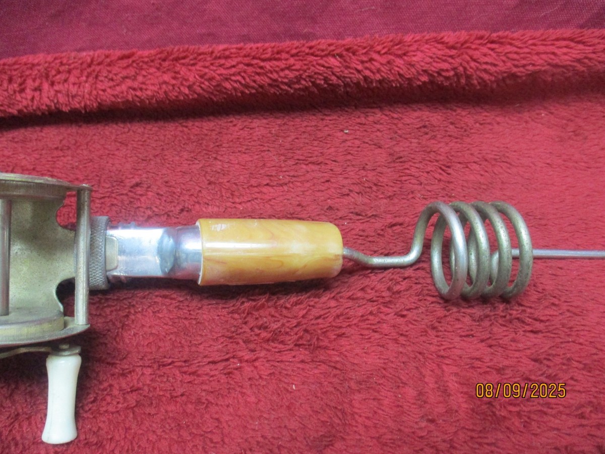 WALTCO グラスロッド　アメリカ製　アンティーク Antique WaltCo Glasscaster Ice Fishing Rod w/Old Reel 22