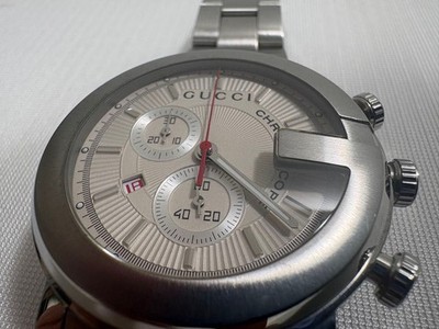 GUCCI G Chrono 101M YA101339 Silver Dial Men s | eBay