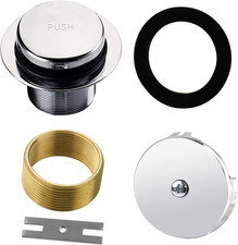 Chrome Bathtub Drain Tip-Toe Single Hole, Tub Drain Trim Set Conversion Kit Ass
