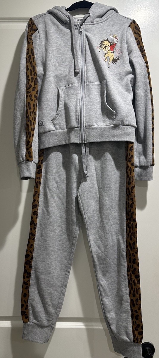Rodeo Quincy Women's Animal Print Hoodie & Pants Set L Western