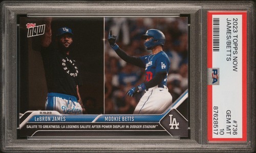 LeBron James Mookie Betts 2023 Topps Now Salute To Greatness PSA 10 Gem Mint