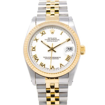 Rolex Datejust 31 Gold & Steel 68273 White Roman - Pre-owned