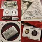 Bullion Blade Bundle: HEIMERLE 2g 999 SILVER | Mini Fixed Knife + Leather Sheath