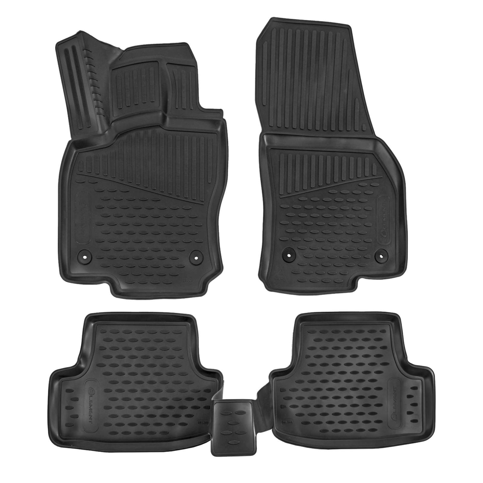 Tapis de sol en caoutchouc pour Volkswagen T-Roc depuis 2017 sur mesure noir
