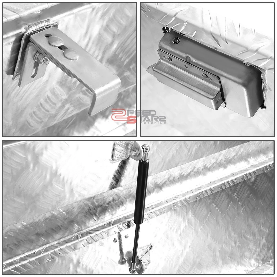 69"ALUMINUM PICKUP TRUCK TRUNK CROSS BED TOOL BOX CROSSBED TRAILER STORAGE+LOCK - Image 4 of 4