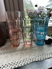 Bormioli Rocco Rock Bar Stackable Beverage, Set Of 9 Glasses Multi Color