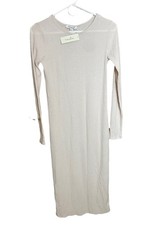 NWT Francesca's Cream Ivory Women’s Ribbed soft light weight sweater Dress small