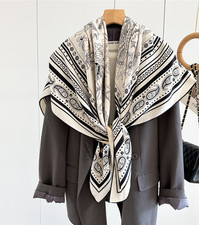 70 Cashmere 30 Silk Scarf 135X135cm Neckerchief cashew Print Shawl Bandana Wrap