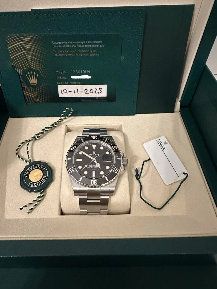 SUBASTA $1 SIN PRECIO BASE - Rolex Submariner Fecha Cerámica 41mm 126610LN Sin Usar 11/25 Foto 4 de 4