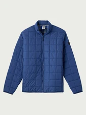 Voyager Men's Polar Fleece Lined Puffer Jacket, Blue, Size L