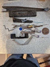 Vintage Metal Pressed Steel Car Parts Axles Cranes Other Assorted