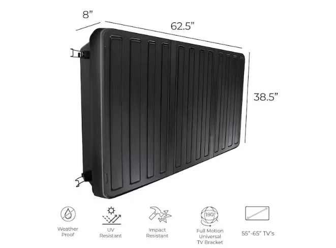 Storm Shell Waterproof Lock Impact Resistant Full Swivel Outdoor TV Enclosure  - Image 2 of 4