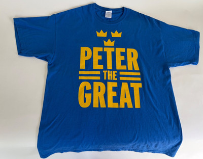 Peter Forsberg #21 Peter The Great Sweden Hockey Fan T-Shirt Blue Yellow XL