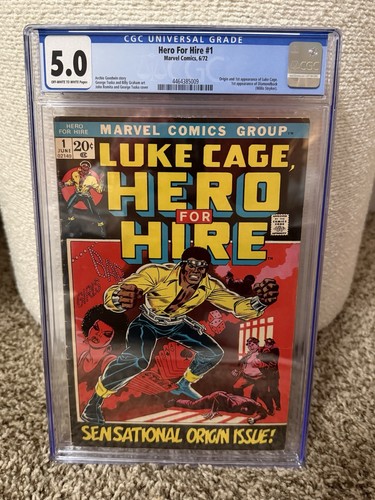 Hero for Hire 1 (1972) CGC 5.0 - Origin & 1st App Of Luke Cage Power Man